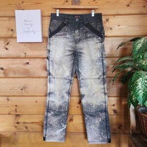 Ridgecut Toughwear Jeans Utility Workwear Acid Paint Spatter Pants Size 32 X 31"